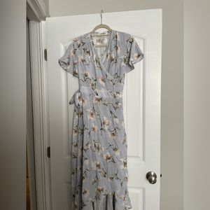 Saved by the dress light blue floral maxi dress